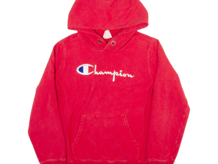 CHAMPION REVERSE WEAVE Boys Red Hoodie M Hot on Sale