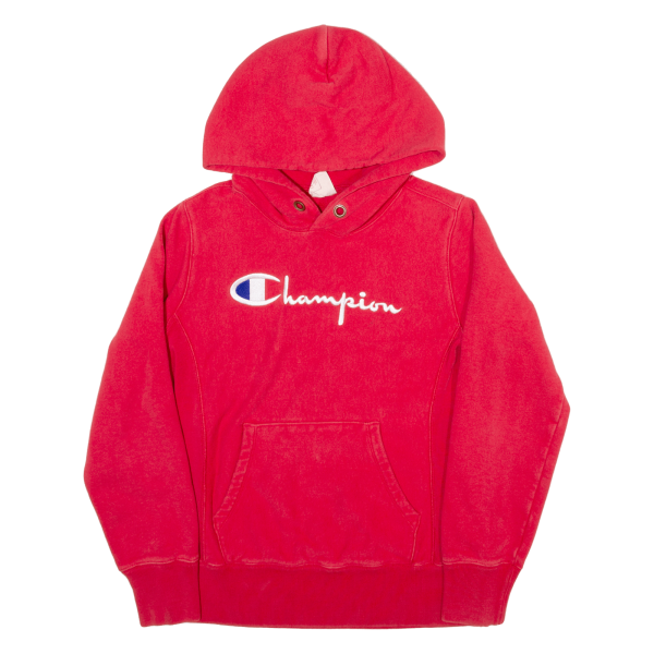 CHAMPION REVERSE WEAVE Boys Red Hoodie M Hot on Sale