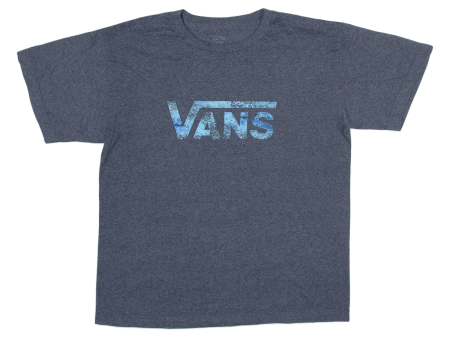 VANS Mens T-Shirt Blue S Hot on Sale