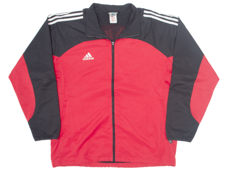 ADIDAS Mens Coach Jacket Red L Online Sale