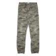 SKATE NATION Camo Mens Trousers Green Regular Tapered W31 L33 Online Hot Sale