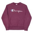 CHAMPION REVERSE WEAVE Boys Sweatshirt Maroon L Supply