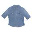 ANCHOR BLUE Womens Denim Shirt Blue 90s M Online Hot Sale