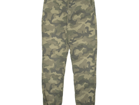 Camo Girls Trousers Green Regular Tapered W26 L27 on Sale