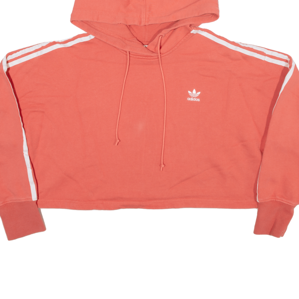 ADIDAS Cropped Womens Pink Hoodie UK 8 Supply