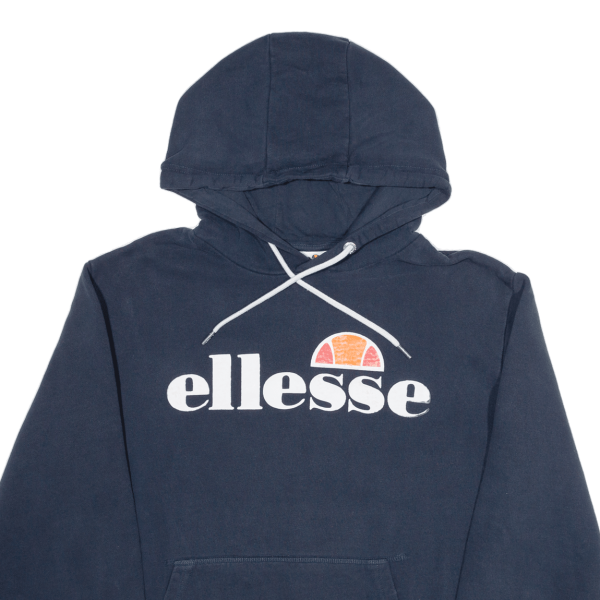 ELLESSE Womens Blue Hoodie UK 14 Sale