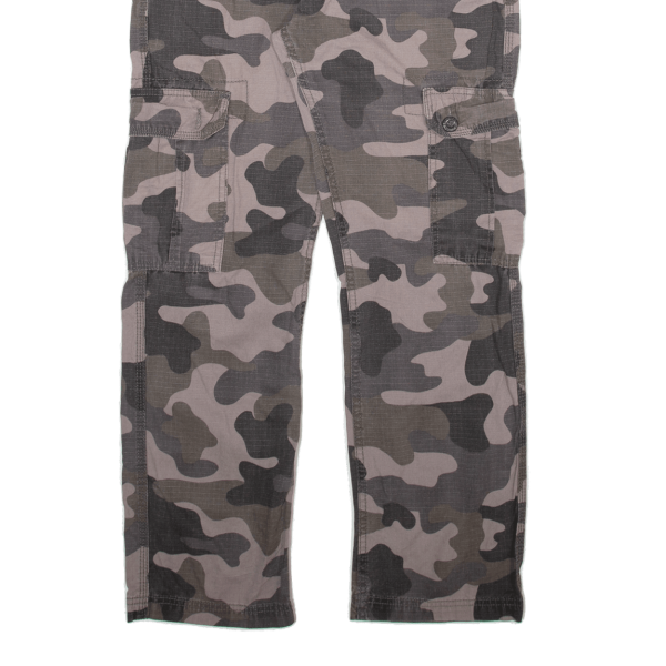 SOUTHPOLE Camo Cargo Mens Trousers Grey Regular Straight W30 L29 Discount