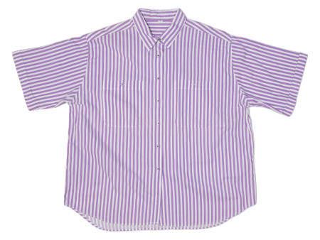 Mens Shirt Purple Striped XL For Discount