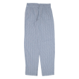 TORERO Striped Womens Trousers Blue Relaxed Tapered W27 L31 Sale