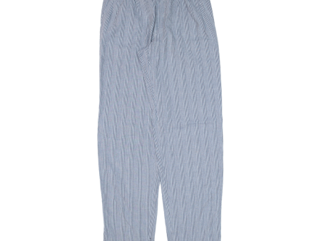 TORERO Striped Womens Trousers Blue Relaxed Tapered W27 L31 Sale