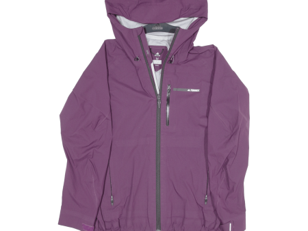 ADIDAS Womens Rain Jacket Purple Hooded UK 14 Online