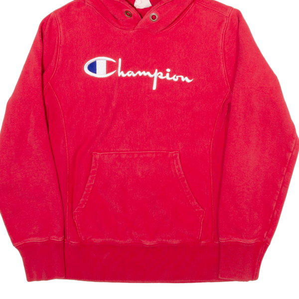 CHAMPION REVERSE WEAVE Boys Red Hoodie M Hot on Sale