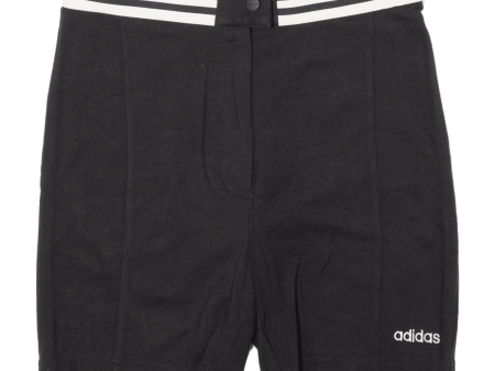 ADIDAS Womens Sports Shorts Black Slim 90s UK 12 W28 Online now