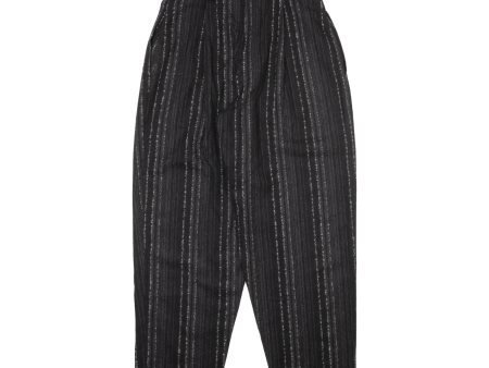 Womens Trousers Black Relaxed Mom Wool W26 L29 Online Hot Sale