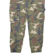 BERSHKA Camo Cargo Girls Trousers Green Regular Tapered W26 L24 Fashion