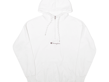 CHAMPION Mens White Hoodie S Online Hot Sale