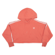 ADIDAS Cropped Womens Pink Hoodie UK 8 Supply