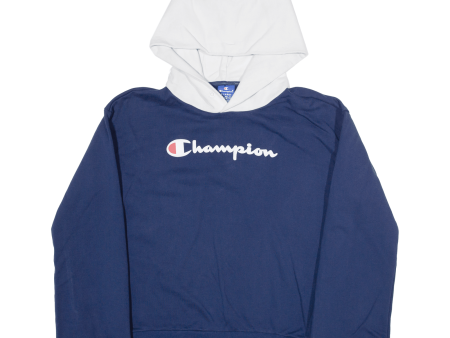 CHAMPION Womens Blue Hoodie XL For Cheap