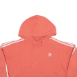 ADIDAS Cropped Womens Pink Hoodie UK 8 Supply