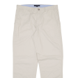 TOMMY HILFIGER Mens Trousers Cream Regular Straight W36 L32 Online Hot Sale