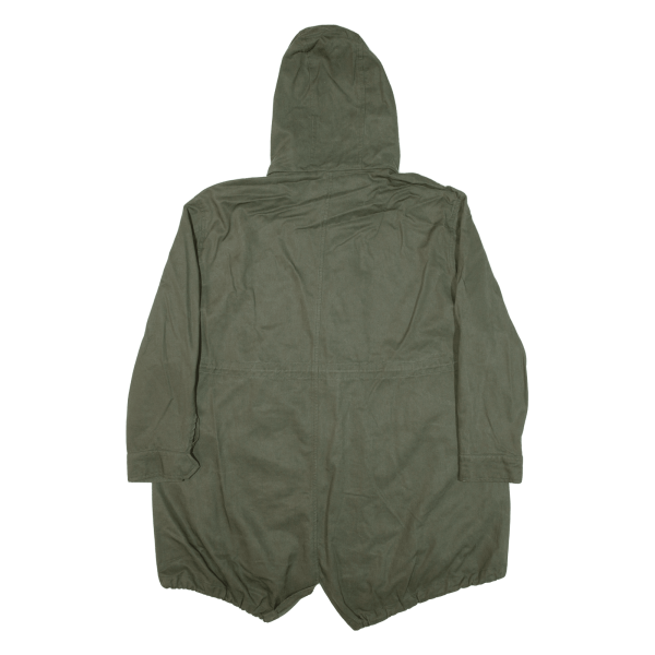 ZARA Basic Womens Jacket Green Hooded M For Discount