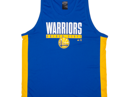 ADIDAS Golden State Warriors Mens Jersey Blue Sleeveless USA L Online now