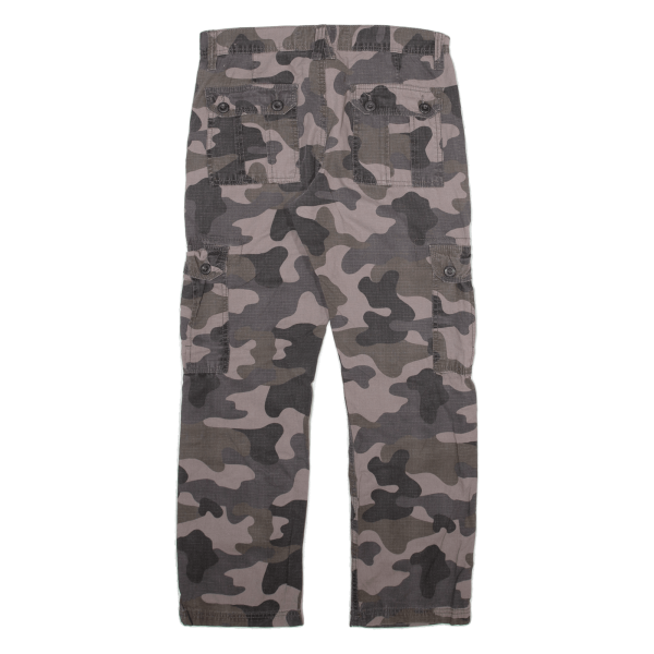 SOUTHPOLE Camo Cargo Mens Trousers Grey Regular Straight W30 L29 Discount