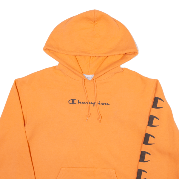 CHAMPION Mens Orange Hoodie M Cheap