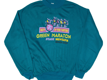 Green Marathon Womens Sweatshirt Blue M Cheap