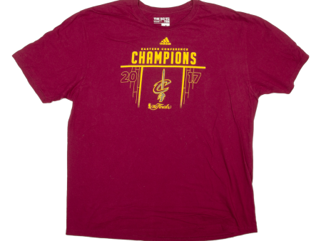 ADIDAS Cleveland Cavaliers Mens T-Shirt Red 2XL Online