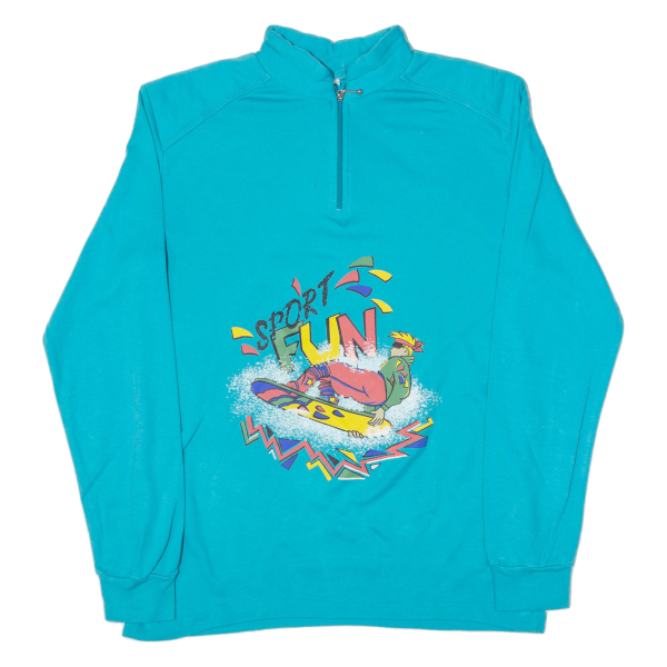 Sport Fun Womens Sweatshirt Blue 1 4 Zip S Online Hot Sale