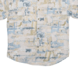 ALBERTO GIORDANI Mens Shirt Grey Viscose Crazy Pattern L Sale