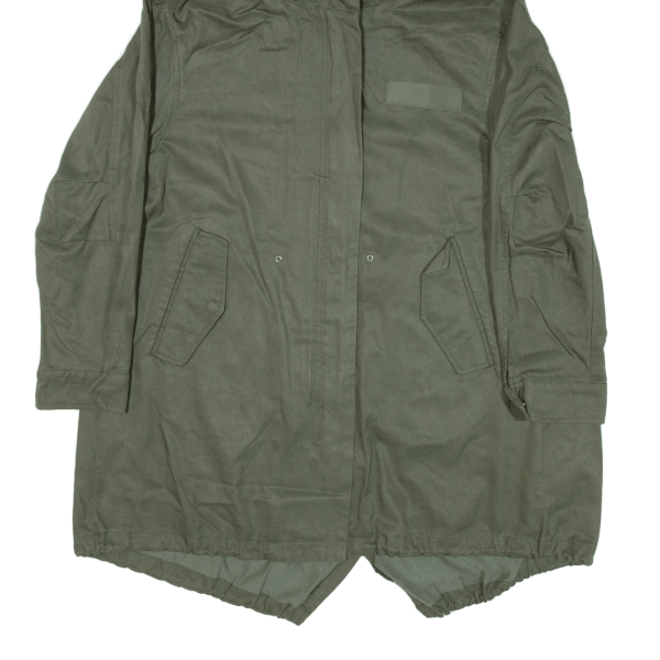 ZARA Basic Womens Jacket Green Hooded M For Discount