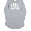 FRANKLIN MARSHALL F&MC Bobcats Hooded Womens Jumper Dress Grey Knee Length S on Sale