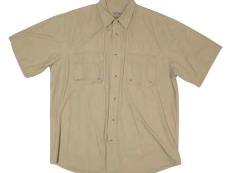 AMERICAN WORKER Mens Shirt Brown 90s L For Sale