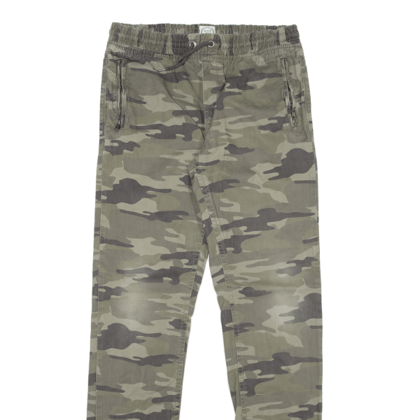 SKATE NATION Camo Mens Trousers Green Regular Tapered W31 L33 Online Hot Sale