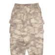 SIXTH JUNE Camo Cargo Mens Trousers Beige Relaxed Tapered W27 L27 Supply