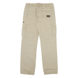 ALPHA INDUSTRIES Military Cargo Womens Trousers Cream Regular Straight W34 L33 Hot on Sale