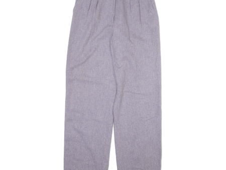 SEPRETS Womens Trousers Grey Regular Straight 90s Wool W28 L31 Online Hot Sale