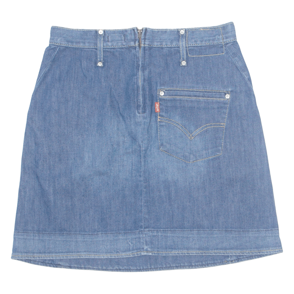 LEVI S Girls Straight Skirt Blue Knee Length Denim M For Cheap