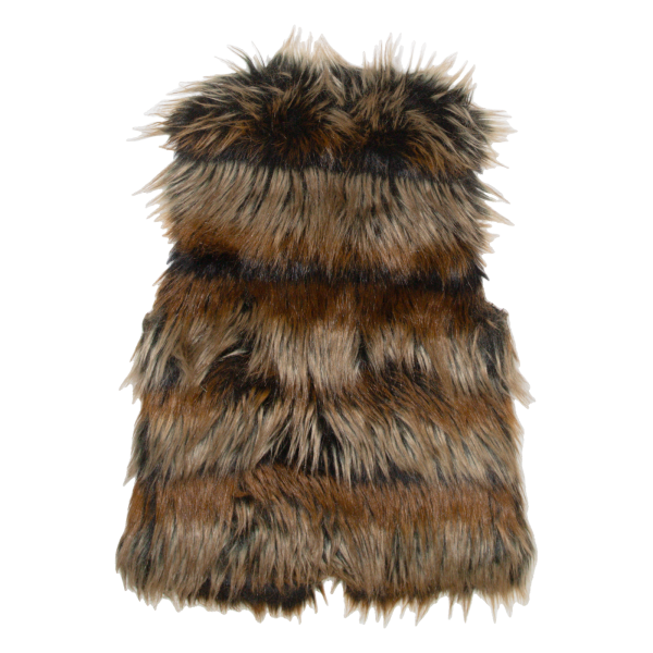 AVANT PREMIERE Faux Fur Womens Waistcoat Brown XS Sale