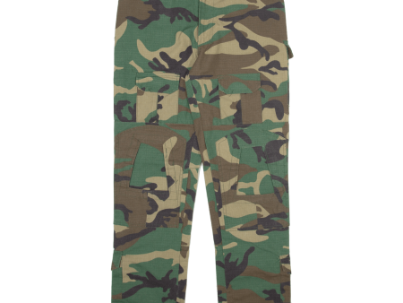 Camo Mens Trousers Green Regular Straight W32 L29 Discount