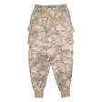 SIXTH JUNE Camo Cargo Mens Trousers Beige Relaxed Tapered W27 L27 Supply