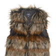 AVANT PREMIERE Faux Fur Womens Waistcoat Brown XS Sale