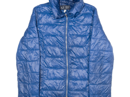 ARMANI JEANS Lightweight Womens Puffer Jacket Blue XL Online Hot Sale