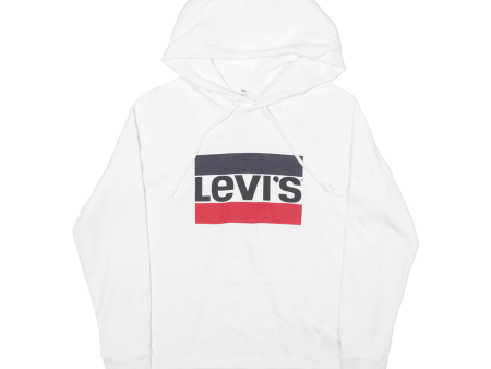 LEVI S Mens White Hoodie S Online Hot Sale