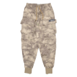 SIXTH JUNE Camo Cargo Mens Trousers Beige Relaxed Tapered W27 L27 Supply