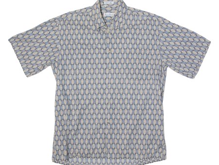 BANMA BILAS Mens Shirt Blue Crazy Pattern M Online Sale