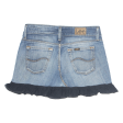 LEE Altered Frill Womens Mini Skirt Blue Short Denim M Fashion