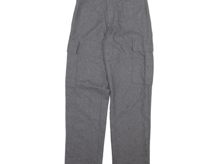 ROOTS Cargo Womens Trousers Grey Regular Straight Wool W26 L30 Cheap